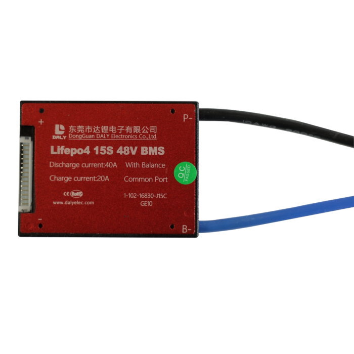 Плата защиты Daly для Li-ion батарей 13S 48В 40А (с функцией балансировки и термозащитой)